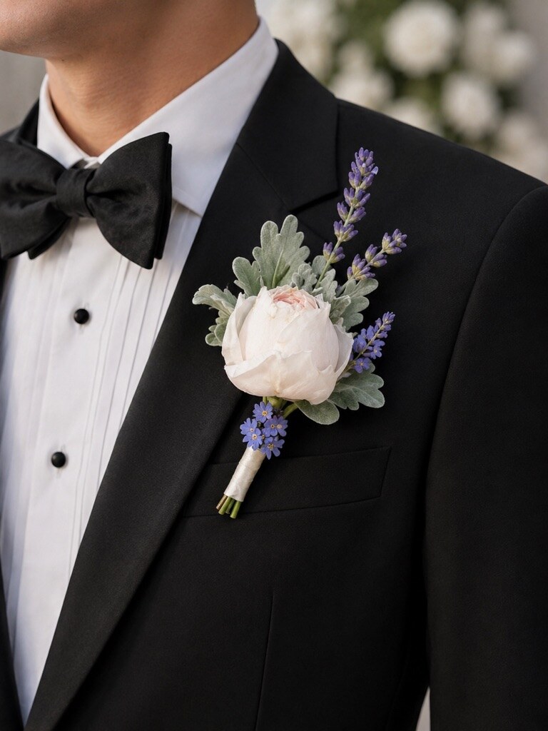 Boutonniere floral detail
