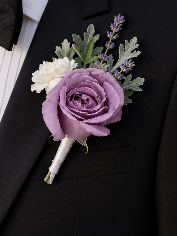 Boutonniere floral detail